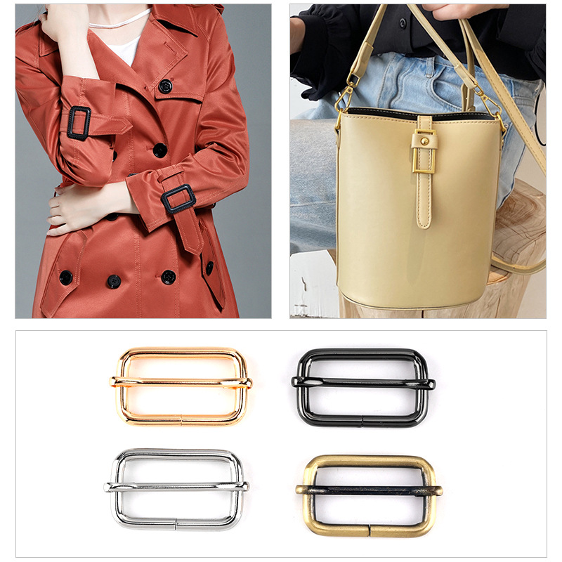 Luggage hardware accessories metal adjustment square buckle wire DIY pull core buckle Japanese buckle various specifications color spot