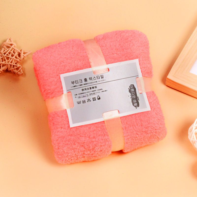 Coral Velvet Square Card-Tied Towel Souvenir Gift Box Full Moon 100Th Wedding Celebration Return Gift Company Welfare Event