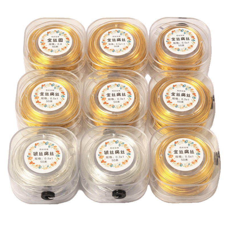 Cloisonné Aluminum Oxide Gold Wire Silver Wire Filigree Enamel Gold Wire Colored Sand Painting Handmade DIY Materials That Do Not Fade