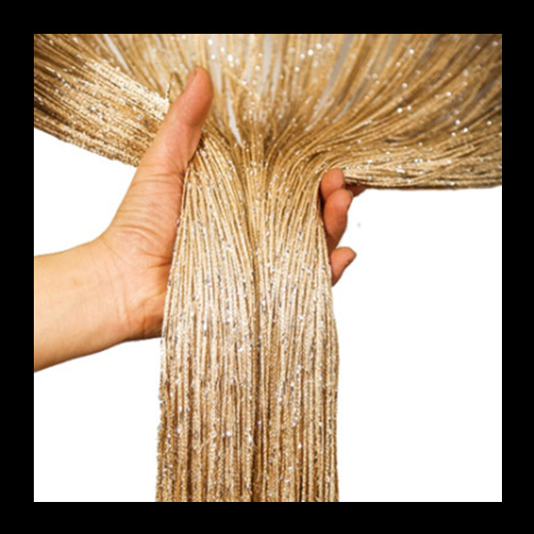 Korean-style Silver Wire Curtain Wedding Wedding Wedding Densed Tassel Door Curtain Home Living Room Partition Curtain Porch Decorative Curtain