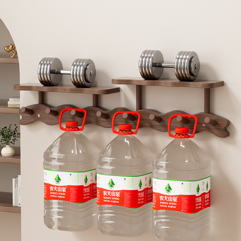 Solid Wood Hanging Hanger Wall Hanging Storage Non-Punch Door Rear Hook Bedroom Entrance Multi-functional Coat Rack