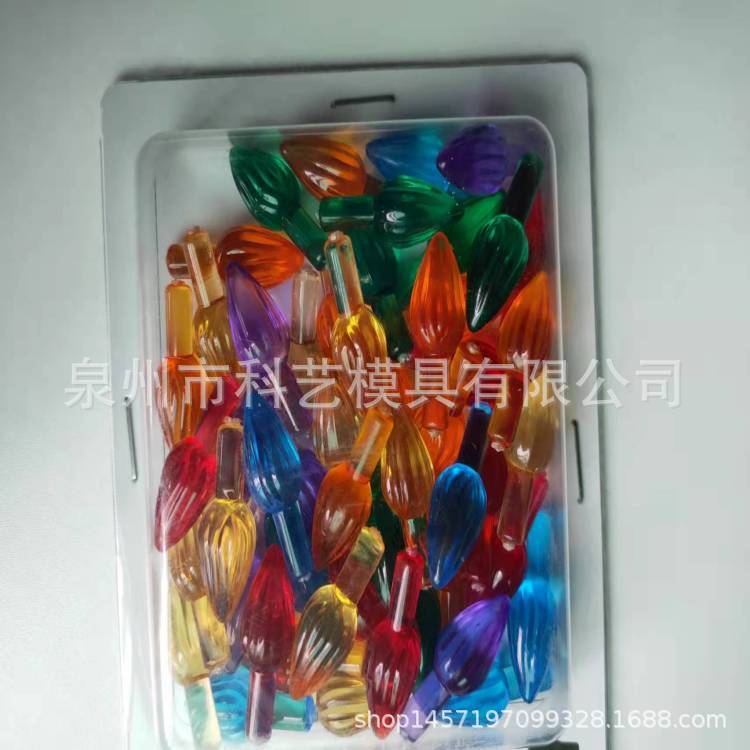 New Ceramic Christmas Tree Decoration Small Light Bulb Luminous Insert Light-Transmitting Lamp Bead Decoration DIY Holiday Accessories