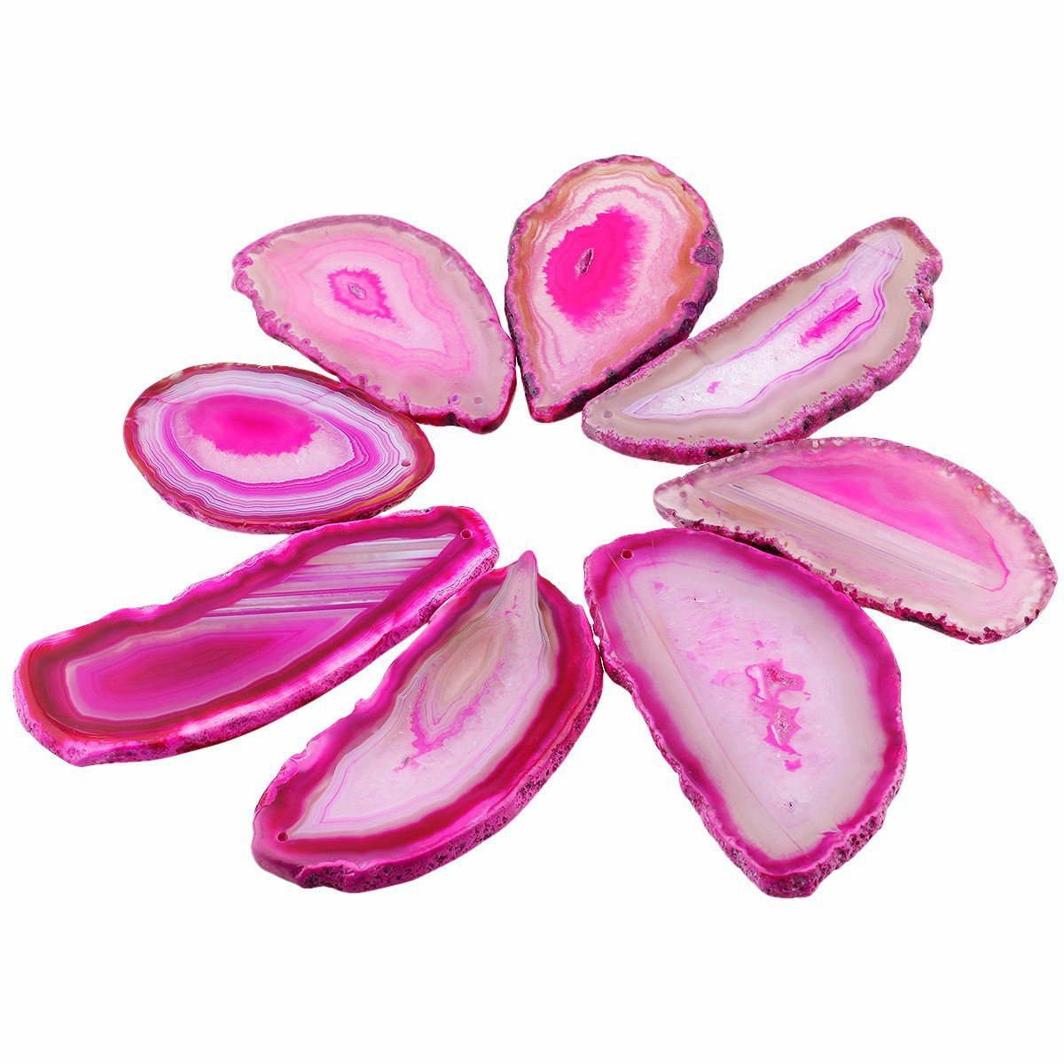 Cross-Border Hot-Selling Porous Agate Slices Agate Light Table Slices Necklace Pendant Ornaments