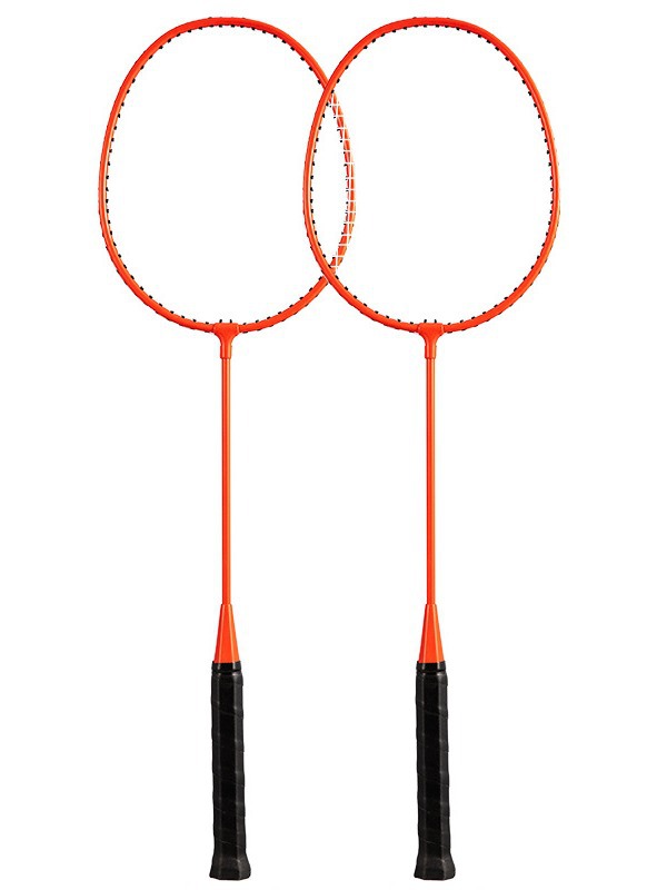 SOURCE Factory genuine goods badminton racket high elasticity adult double racket 2 rackets multi-color optional delivery