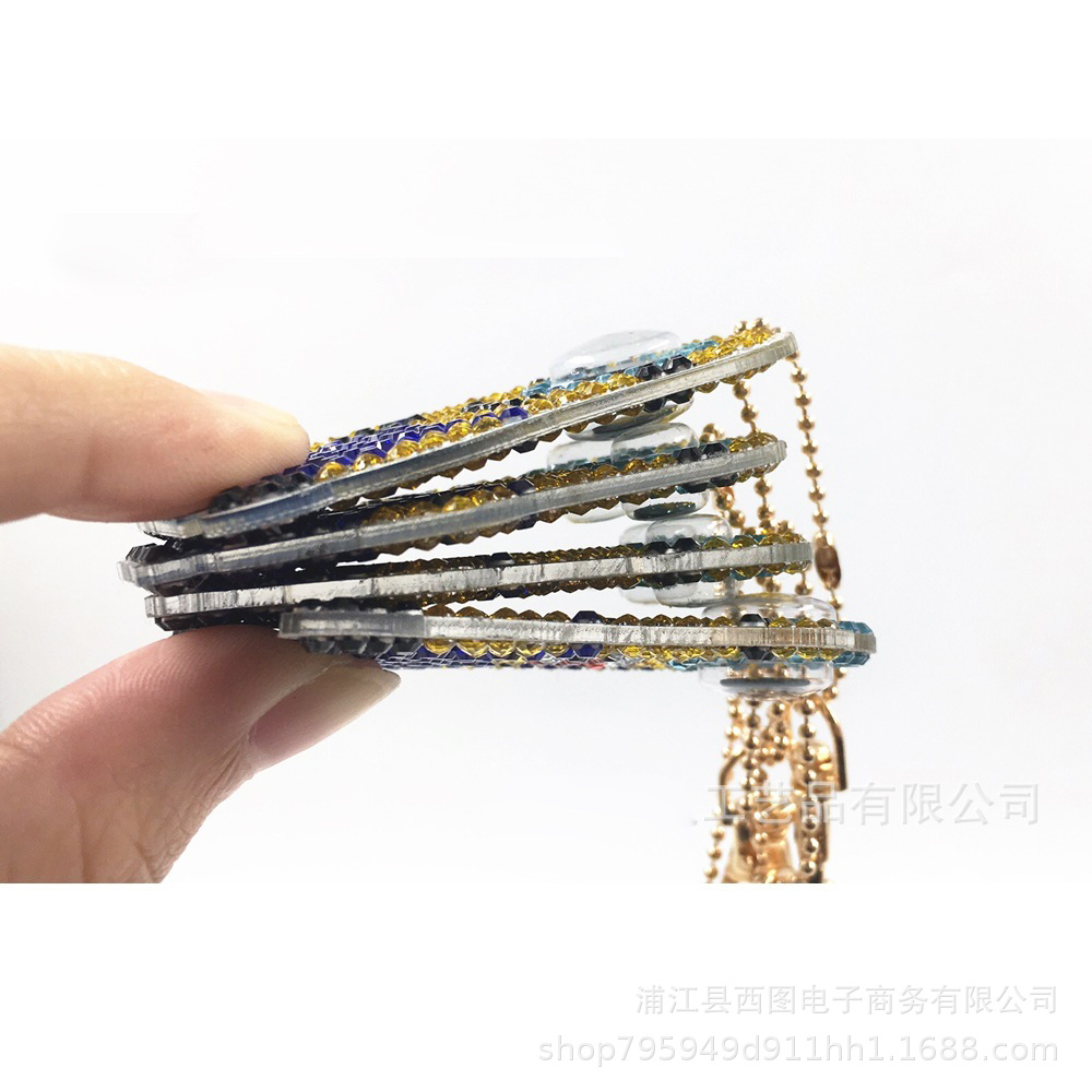 2021Diy Full Diamond Painting Keychain Cartoon Owl Car Bag Decoration Small Pendant Cross-Border Supply