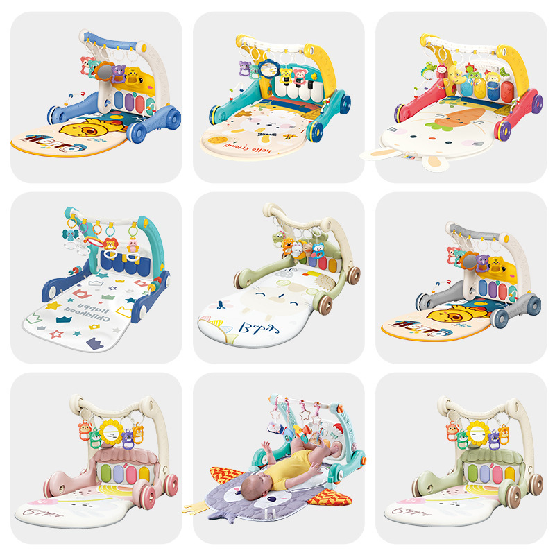 Baby toy pedal Walker two-in-one fitness rack multi-function toddler stroller 0-6-12 months wholesale