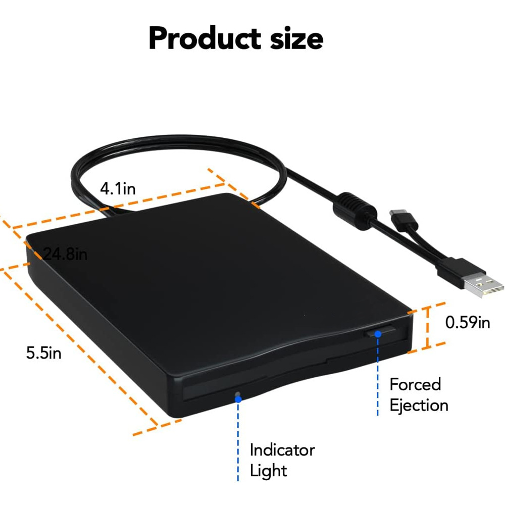 Oem Customized Flexible Drive Computer Mobile External Flexible Drive 1.44Mb Fdd External Flexible Drive Dual Line Portable