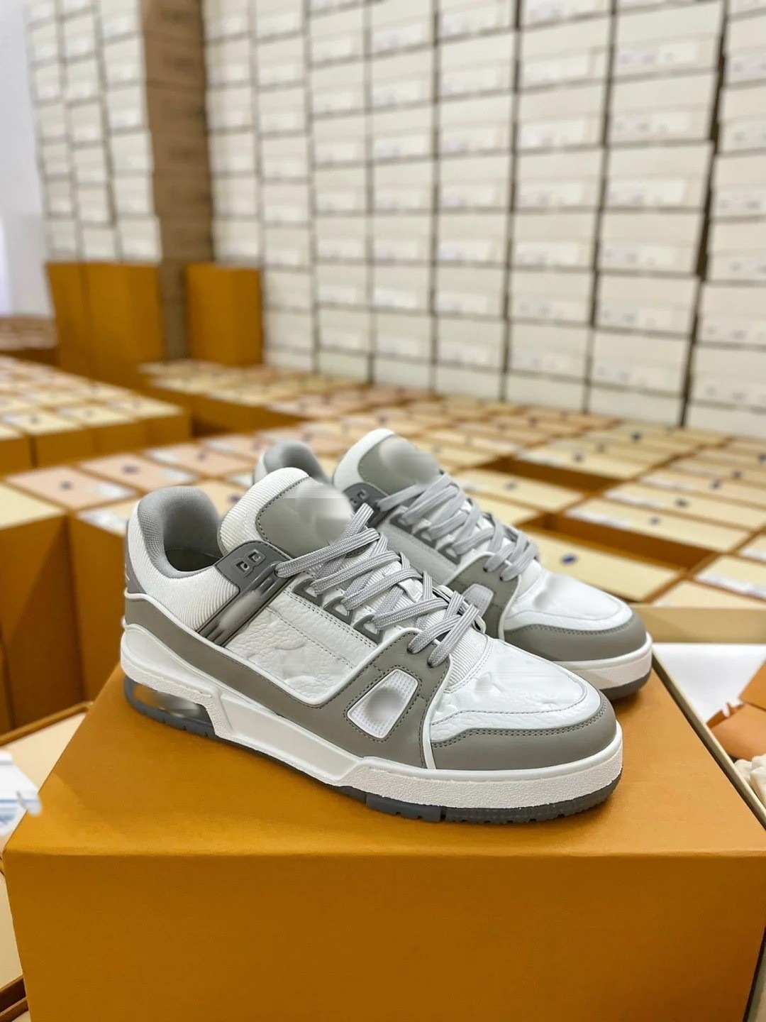 White Cement Trainer Men's Shoes Black Pink Black Denim Versatile Gray Denim Black Warrior Casual Women's Sneakers