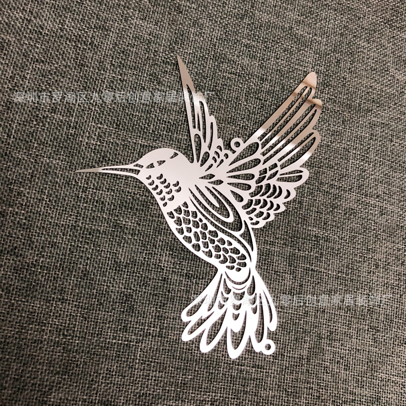 Metal stainless steel mirror Dragonfly hummingbird decorative piece cross-border e-commerce source manufacturers supply Amazon AliExpress