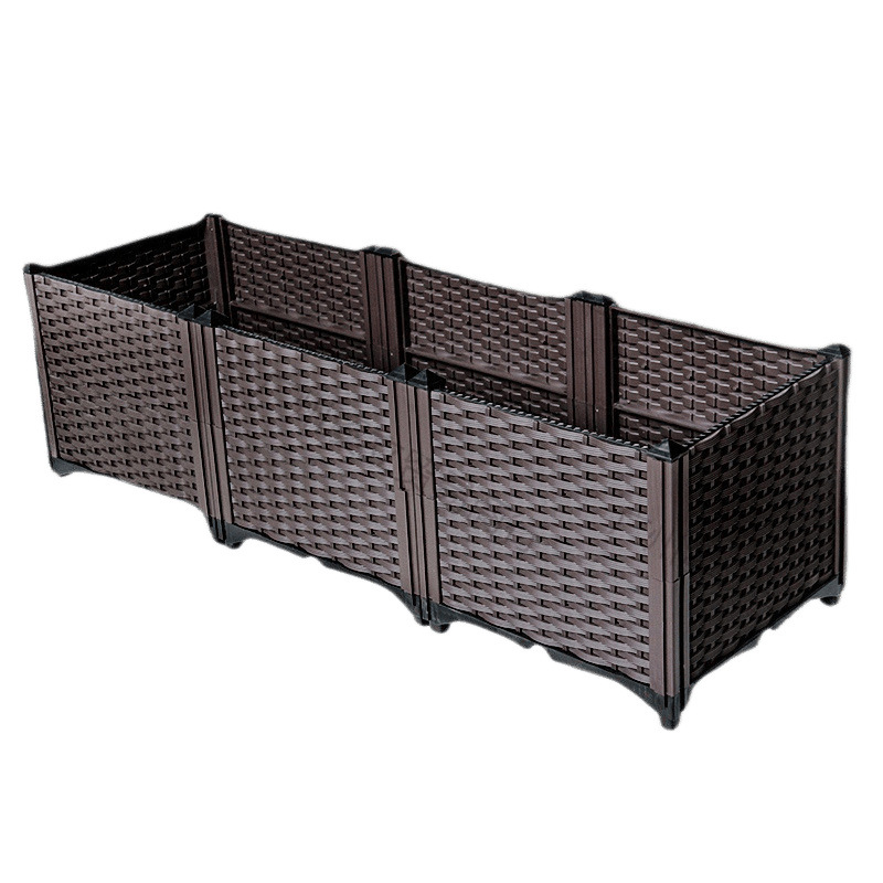 Suitable for Vegetable Flower Boxes, Outdoor Courtyard Plastic Flower Pots, Special Planting Boxes for Growing Vegetables, Balcony Vegetable Pots, Rectangular Special