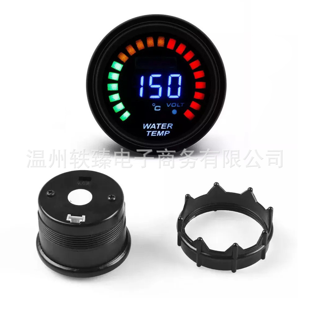 52MM2 inch racing car modified meter 12V universal water temperature meter LED scale digital display car meter