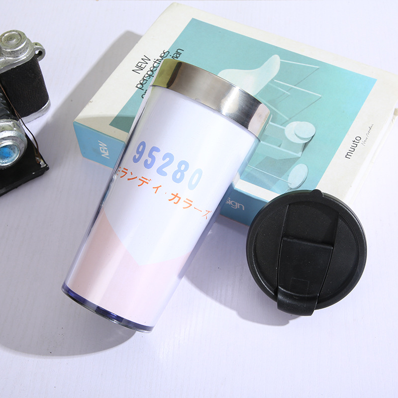 Factory wholesale double stainless steel cardboard double accompanying Cup creative water cup gift coffee cup