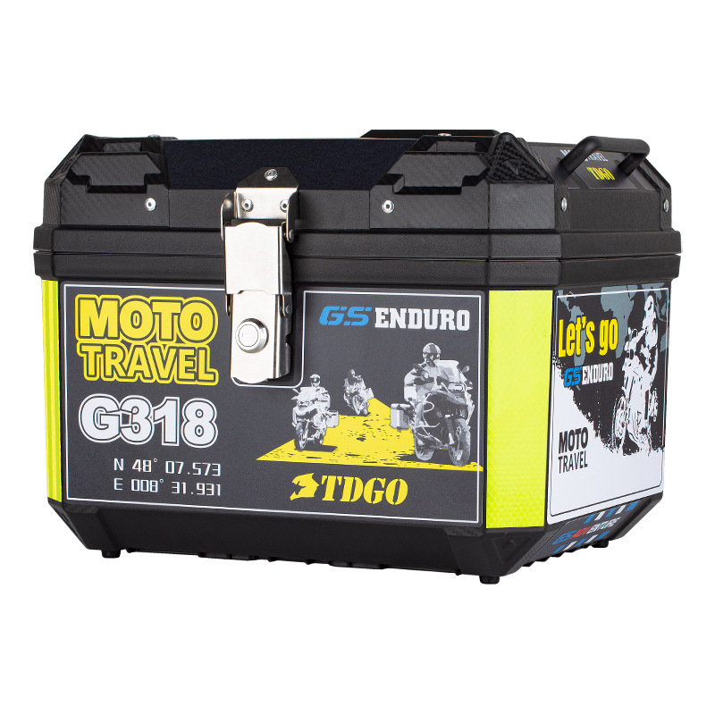 Electric car trunk battery motorcycle special tail box large capacity storage box non-aluminum alloy 45 liter large size