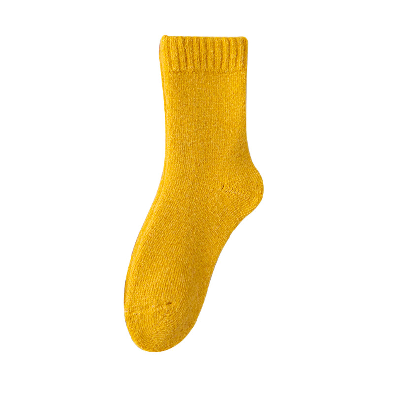 Women's winter thick wool socks women's mid-calf extra thick Terry socks fleece-lined warm winter towel sleep socks