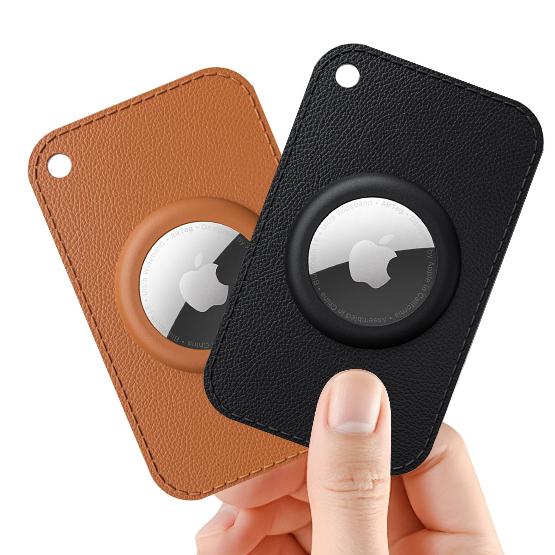 Подходящий для Apple Airtag защитный чехол для карты, кожаный держатель для устройства против потери, мягкий резиновый ультратонкий защитный чехол для карты