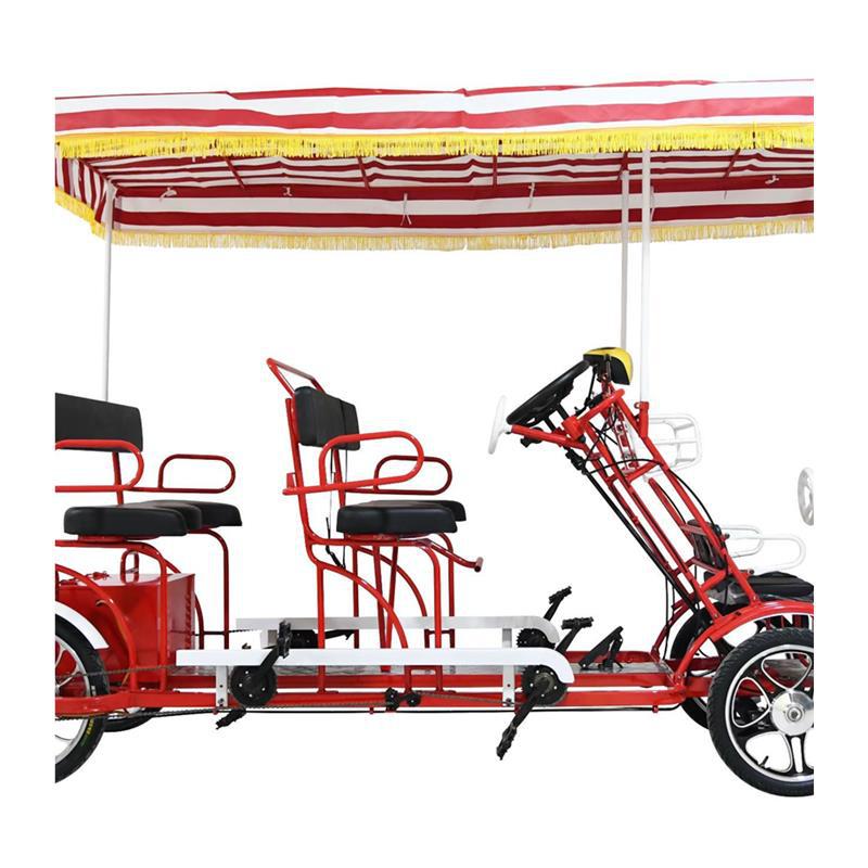 Parent-Child Four-Wheel New Scenic Spot Rental Bicycle Double-Row Tourist Car Driving Bicycle Multi-Four-Wheel Self-Driving Bicycle