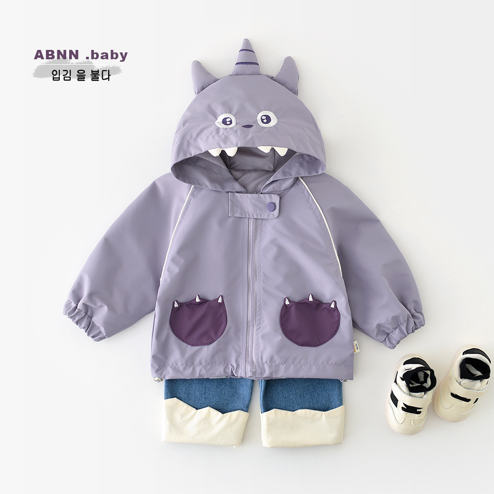 Новая верхняя одежда для новорожденных весна 2025, корейский стиль, детская ветровка с капюшоном, артикул 51076