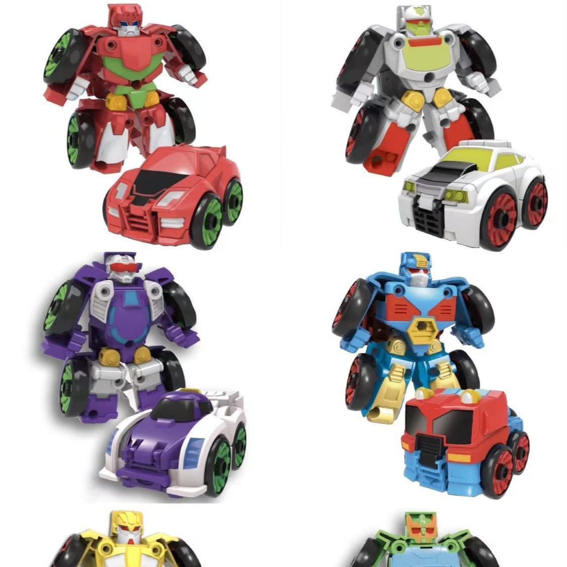 Mini deformation robot children's deformation toy car King Kong mecha Q version Car Man Boy gift wholesale