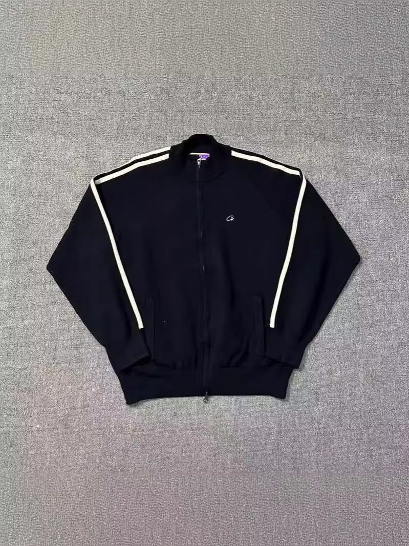 Cross-border e-commerce beauty tide new letters street men and women loose casual zipper cardigan pull-edge sweater coat