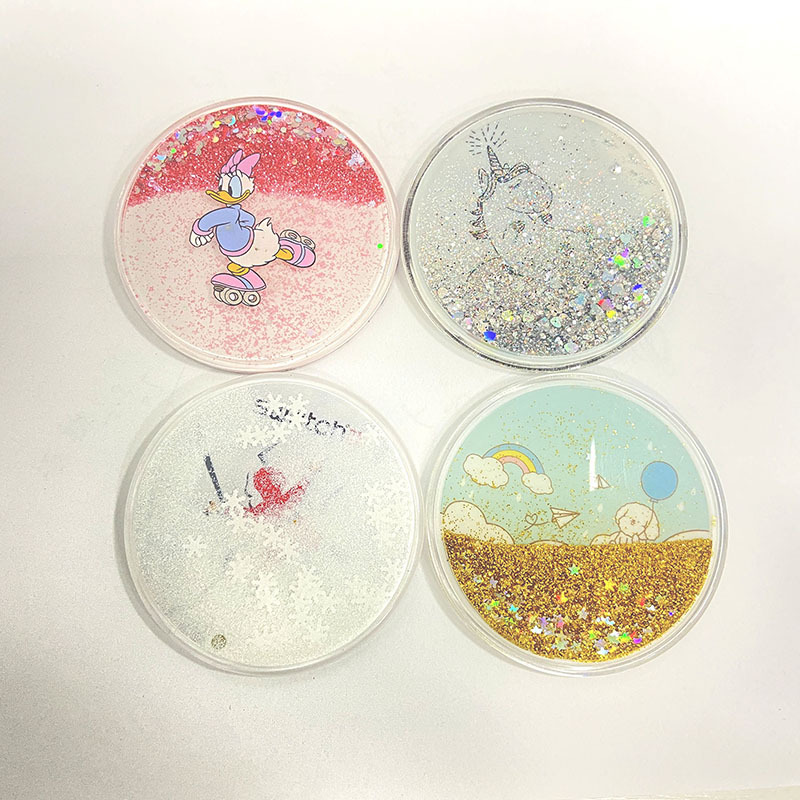 Acrylic Quicksand Embryo Medal Customized Refrigerator Magnet Patch 57mm Marathon Quicksand Medal Quicksand Factory