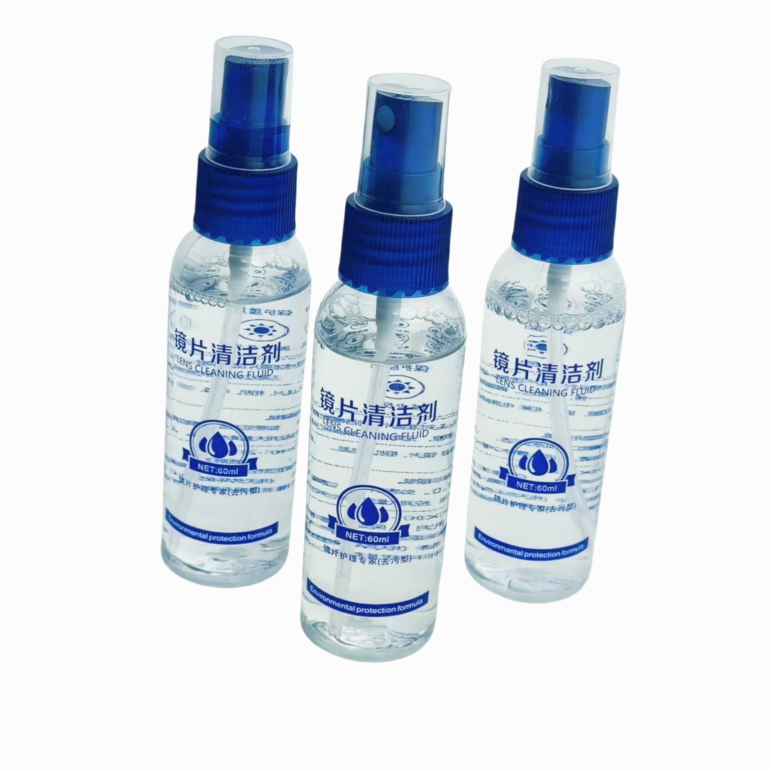 Factory wholesale glasses cleaning solution lens mobile phone LCD screen cleaner 60ml pet spray cleaning agent
