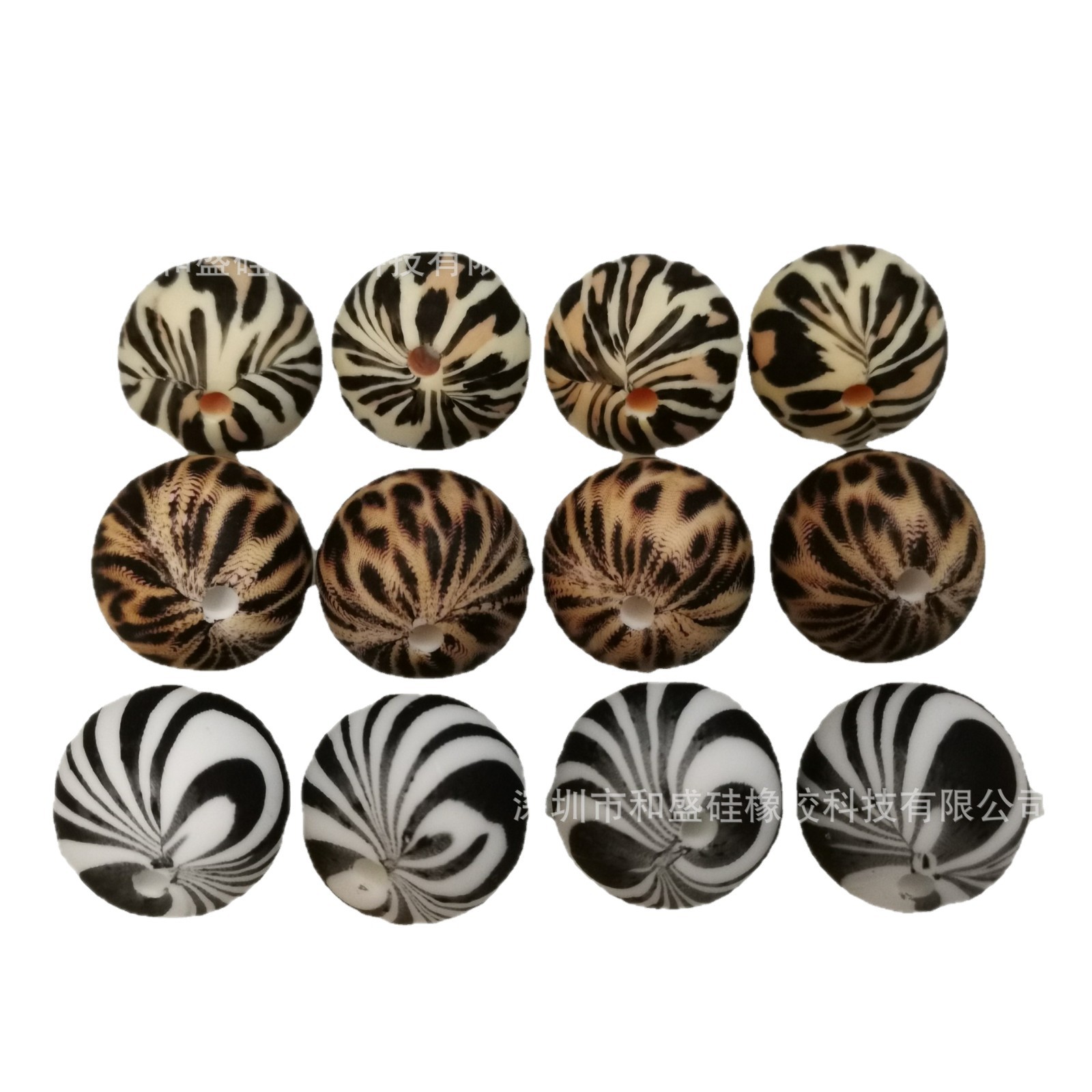 Silicone Beads DIY Loose Beads 12Mm15Mm19Mm Water Transfer Round Beads Baby Teether Silicone Beads Manufacturer Wholesale