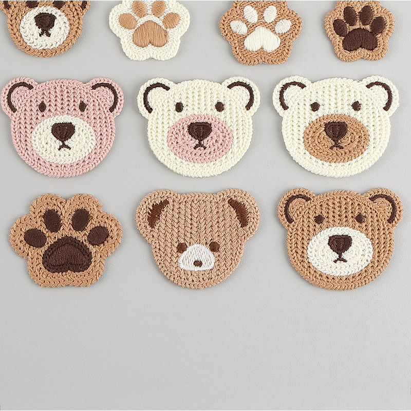 Easiest for Match Cartoon Bear Embroider Stickers for Bags, Mobile Phone Cases, Hair Accessories, Decorative Shoes, Socks, Sweater Patches, Clothing Accessories 11