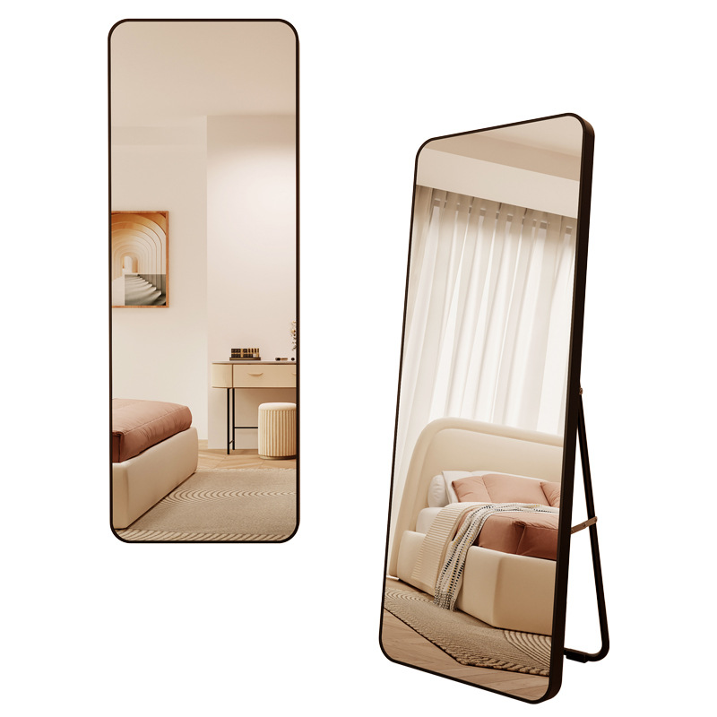 Mirror Full-Length Mirror Floor-Standing Home Bedroom Factory Customized Cross-Border Large Mirror Wall-Mounted Fitting Mirror