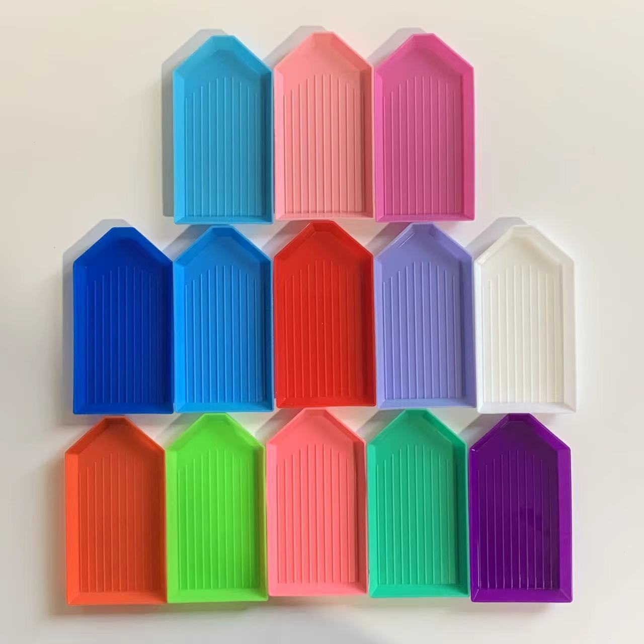 New Diamond Dot Drill Tool Blue White Purple Drill Tray Universal Storage Square Dot Drill Tray Jewelry Row Tray Collection