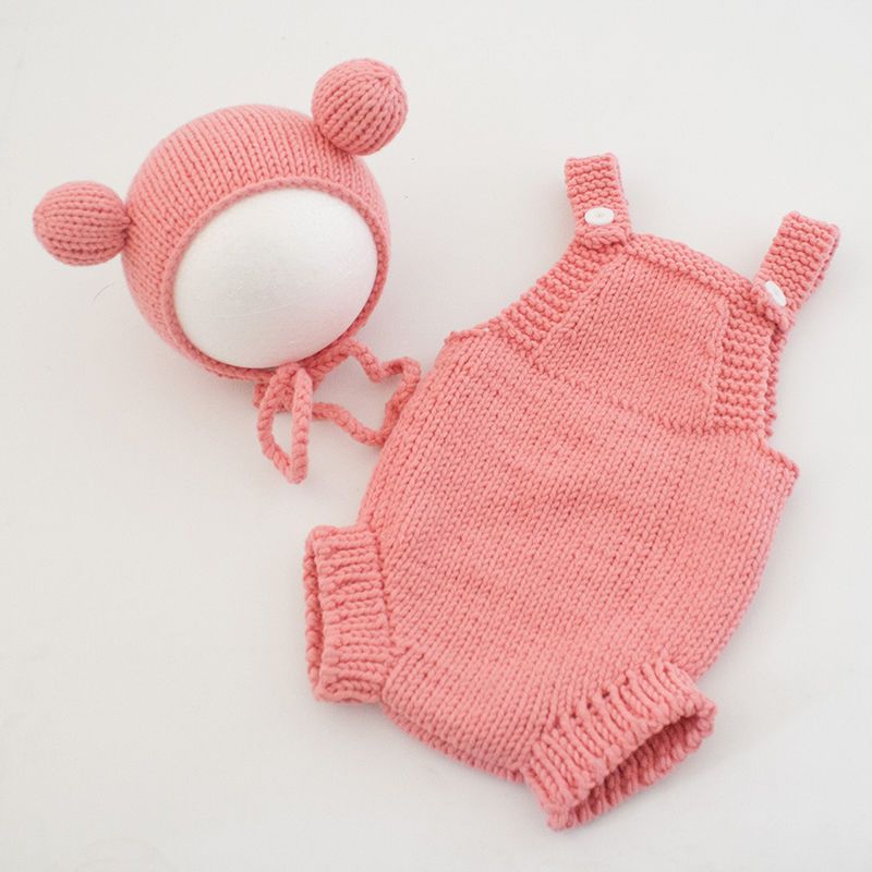 Newborn Kidsren's Photography Clothing, New Full Moon and 100 Days Photo Studio Photography Clothing, Animal Theme Wool Knitted Dreamland