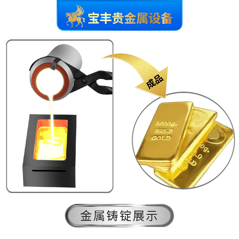 Pouring Type Gold Melting Machine Precious Metal Rapid Smelting Equipment 1600 ℃ Induction Heating Gold Melting Furnace Manufacturer