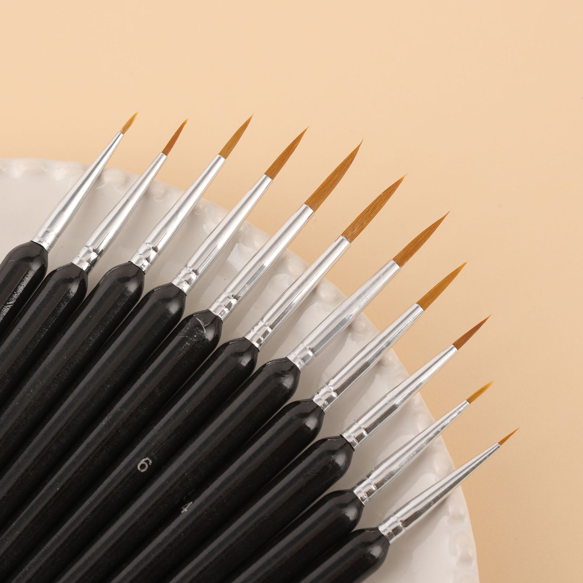 Cross-border Nail Art Gouxie Pen Gouxie Stroke Pen Plastic Rod Oil Painting Wolf Hole Special suit Chinese Painting Art Pen