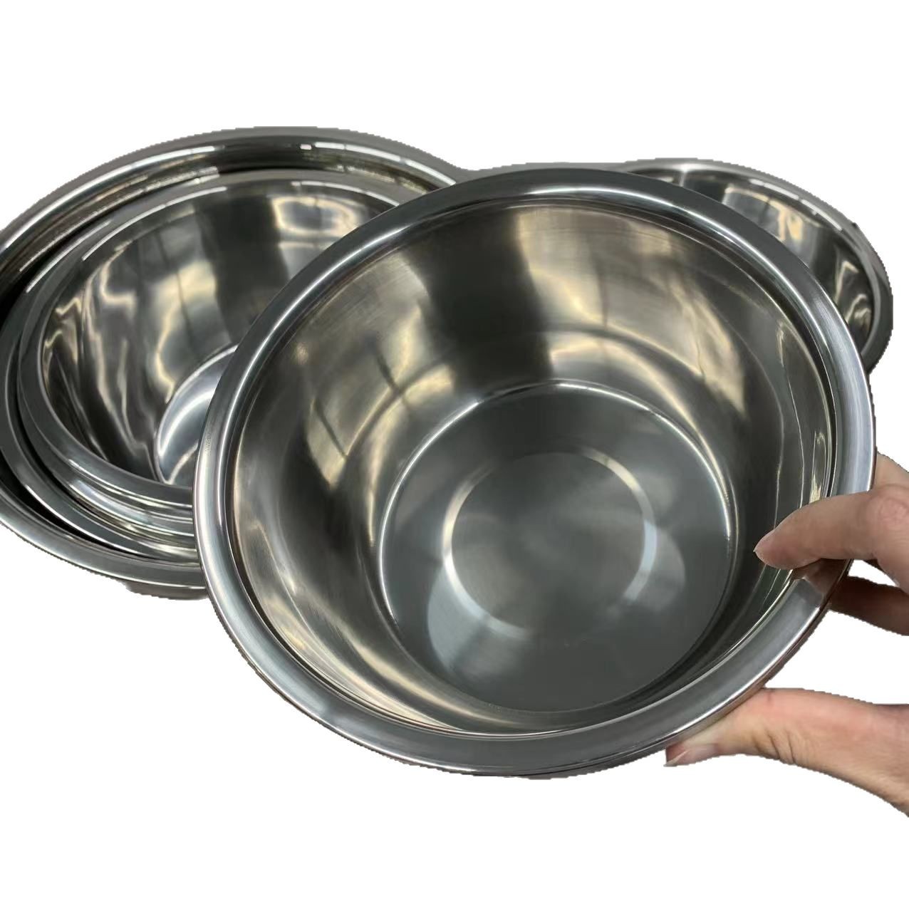 Stainless Steel Basin Multi-purpose Basin Canteen Soup Bowl Household Vegetable Basin Noodle Bowl Rice Bowl Basin Soup Basin Baking Egg Basin