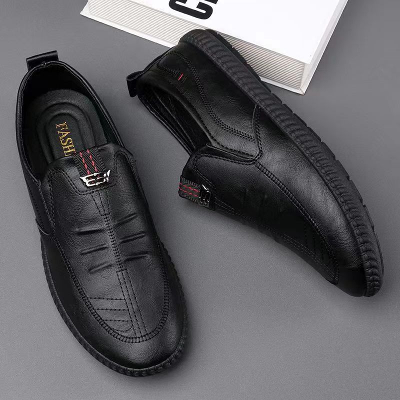 2025 New Men's Soft Sole Soft Surface Business Casual Shoes Leather Shoes Trbottomy Fashion Easiest for Match Shoes Dad Shoes Driving Shoes