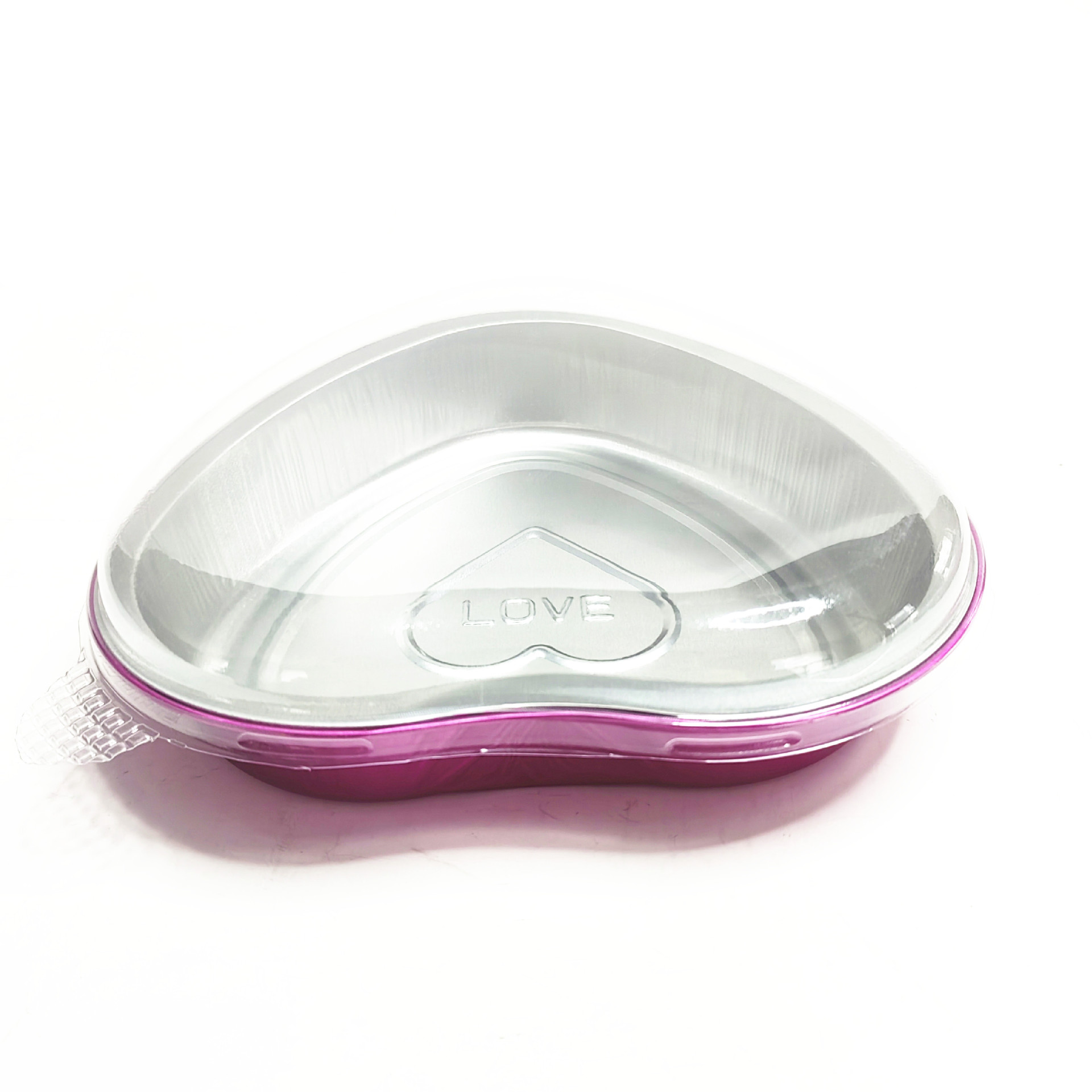 670ml disposable heart-shaped aluminum foil baking cup aluminum foil cup pudding cup cake box aluminum foil packing box for wholesale