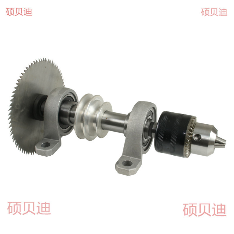 DIY Lathe Drilling Machine Unpowered Spindle Pulley Set Accessories Micro Lathe Chuck Tailstock Tool Holder 50