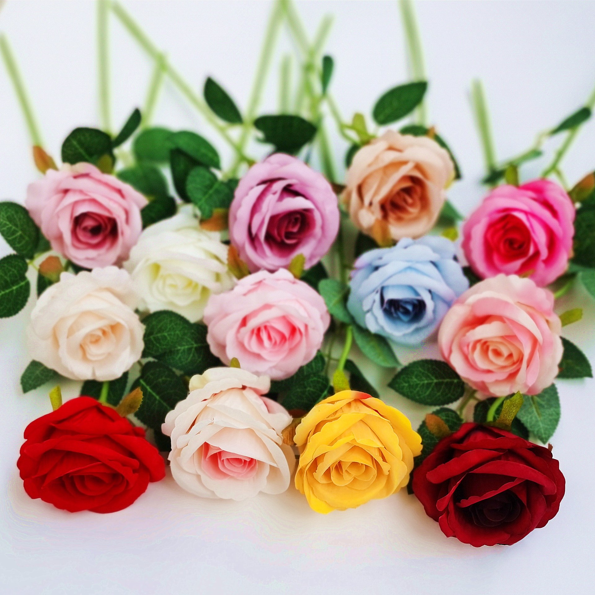 Simulated Roses, Single Roses, Valentine's Day Home Wedding, Simulated Flowers, Artificial Flowers, Artificial Feel Velvet Roses
