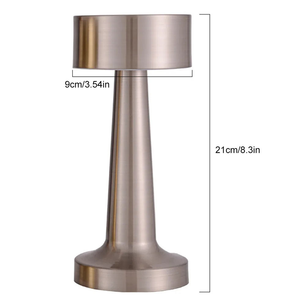 Cross-border Hot Barbell Charging Touch Table Lamp Creative Bar Wine Lamp Retro Metal Three-color Dimmable Dumbbell Table Lamp