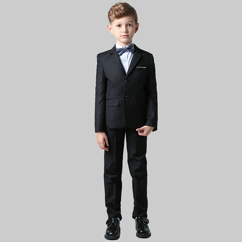 2025 Kidsren's Suit Suit Boy Small Host Dress Big Kidsren Piano Performance Suit Flower Girl Boy Suit