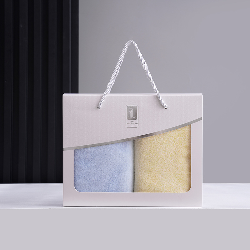 Coral fleece gift box towel single pack double pack can be printed logo manufacturers wholesale business gifts towel wholesale