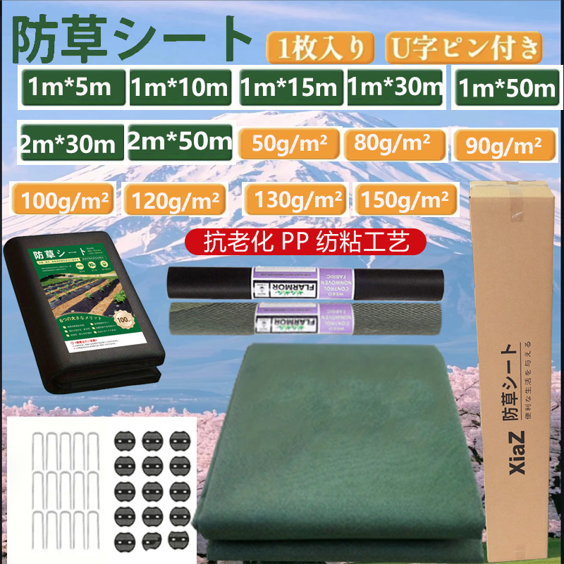 Cross-border Supply PP Spunbond Non-woven Fabric Water Permeable Breathable Degradable Anti-ultraviolet Anti-weeding Agricultural and Horticultural Cloth