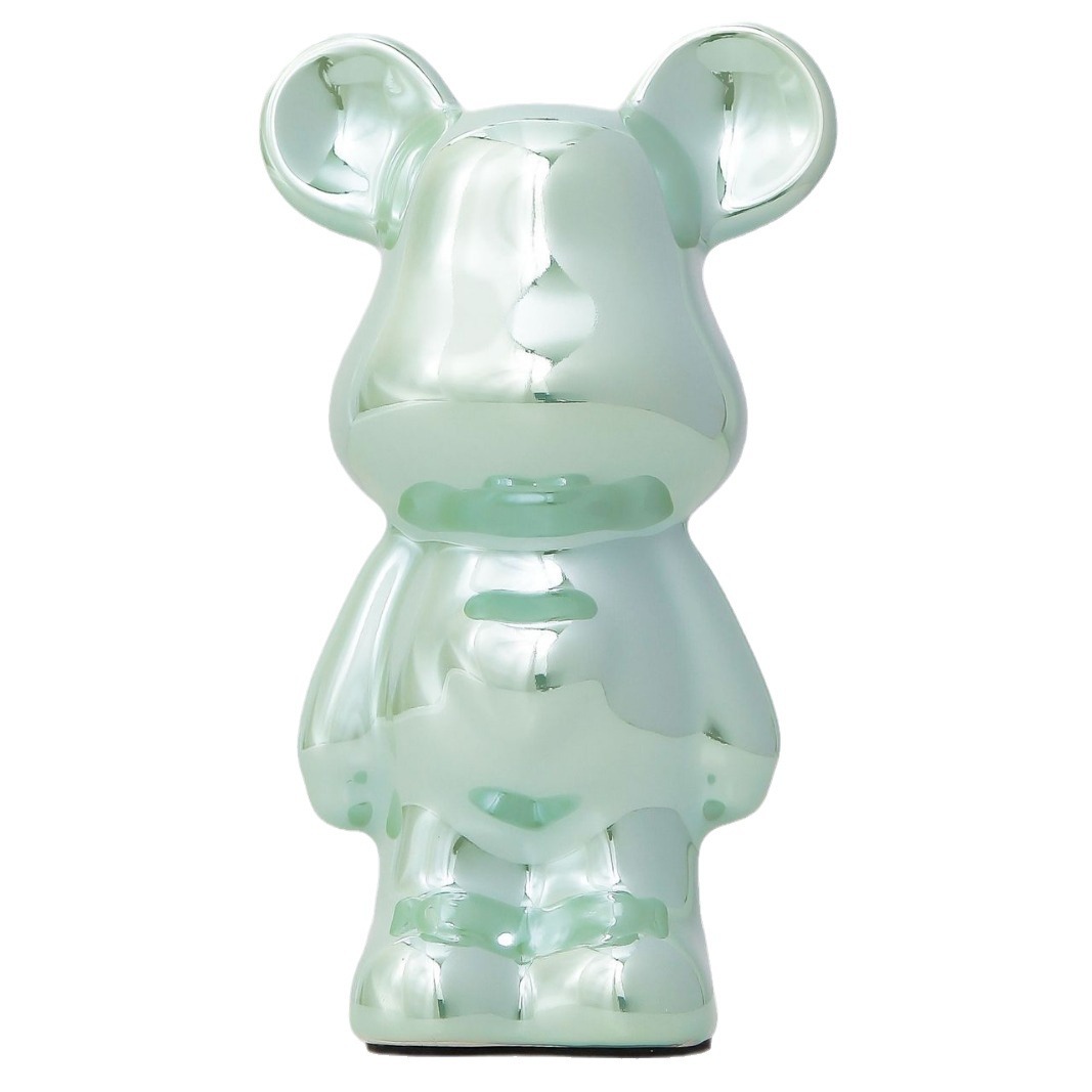 Ceramic Plating 18cm Love Violence Bear Ornaments Living Room Light Luxury Creative Crafts Entrance Wine Rack Decorations