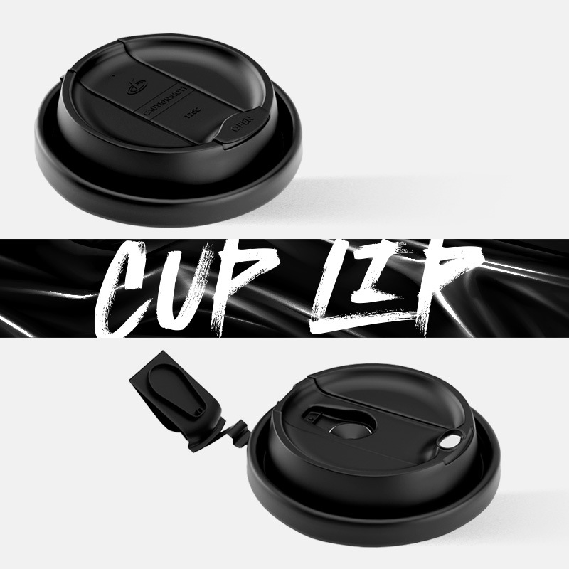 Tea coffee integrated cover disposable 90-caliber paper cup cover one-piece leak-proof plastic cup takeaway milk tea coffee cup lid