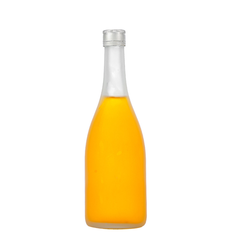 Simple Glass Beverage Bottle Mask Fruit Wine Bottle Myrica rubra Wine Bottle Scented Tea Fruit Juice Bottle Home Self-brewing Empty Bottle