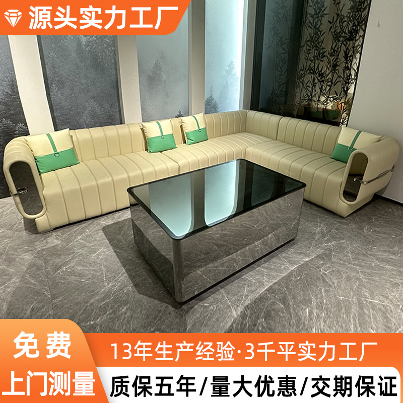 Factory Direct Sales Accessible Luxury Internet Celebrity Classy Club Home Theater Partyk Box Ktv Sofa Coffee Table Combination