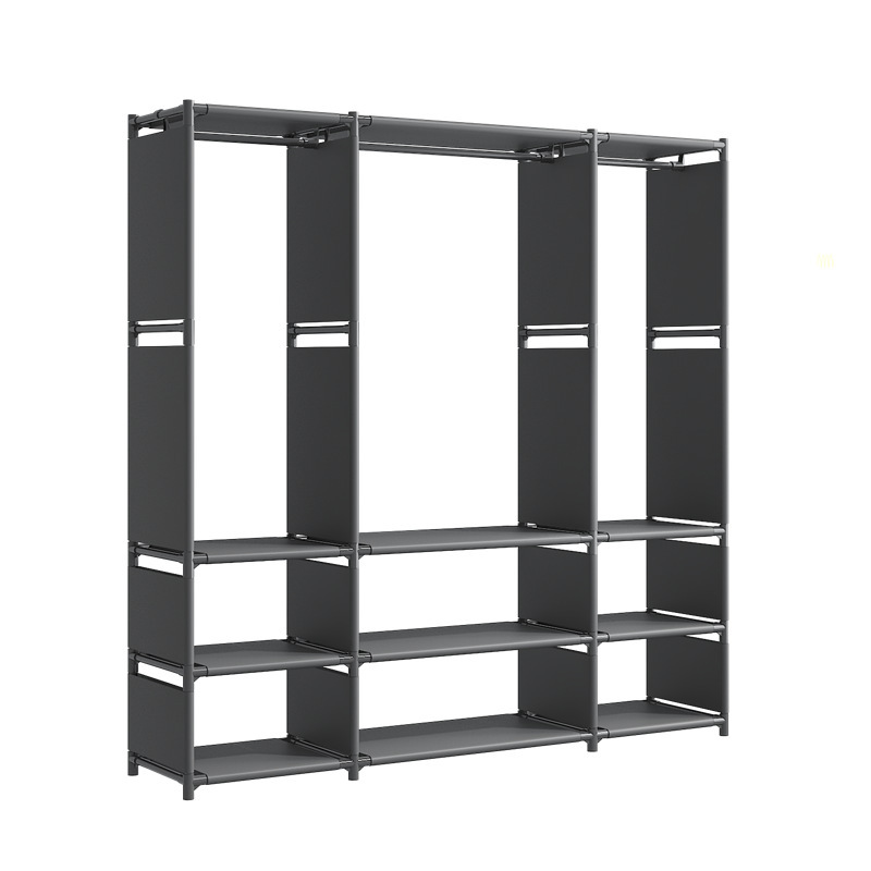 Wardrobe Household Bedroom Economical Simple Cabinet Dustproof Storage Shelf for Rental Room Wardrobe Tight and Neat