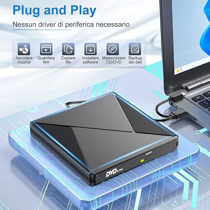 Enter the new 2-in -1 optical drive to support USB3.0 USB2.0 and TYPE-C interface notebook computers