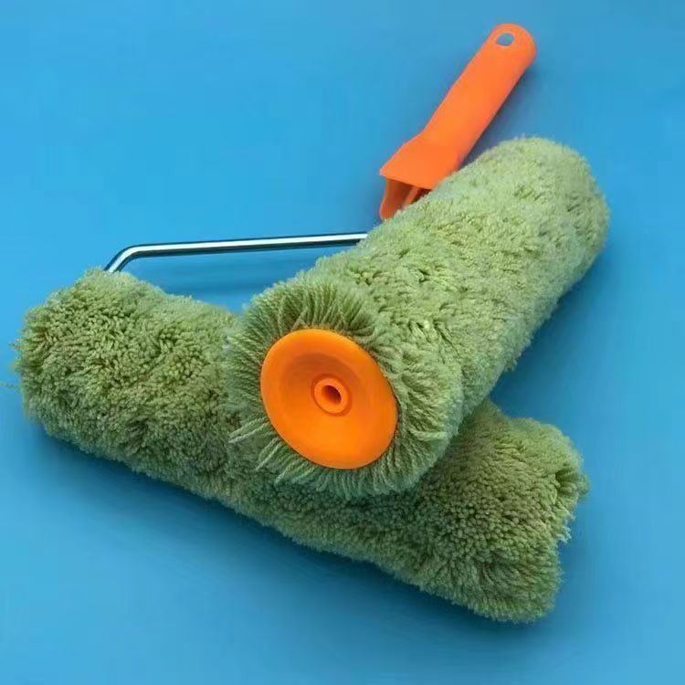 Factory Direct Sales Thick Wool Long Wool Cotton Thread Roller Brush with No Dead Ends, Large Paint Absorption Capacity, Cement Mortar, Non-Shedding Latex Paint