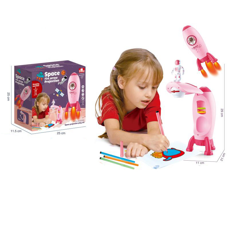 Space rocket plane projection painting machine suit multifunctional cartoon astronaut graffiti projection painting wholesale