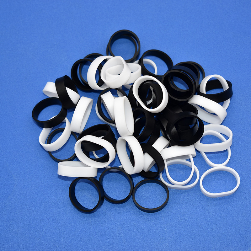 Silicone binding coil high elastic beam coil winding data cable binding belt black and white gray beam coil high temperature resistance